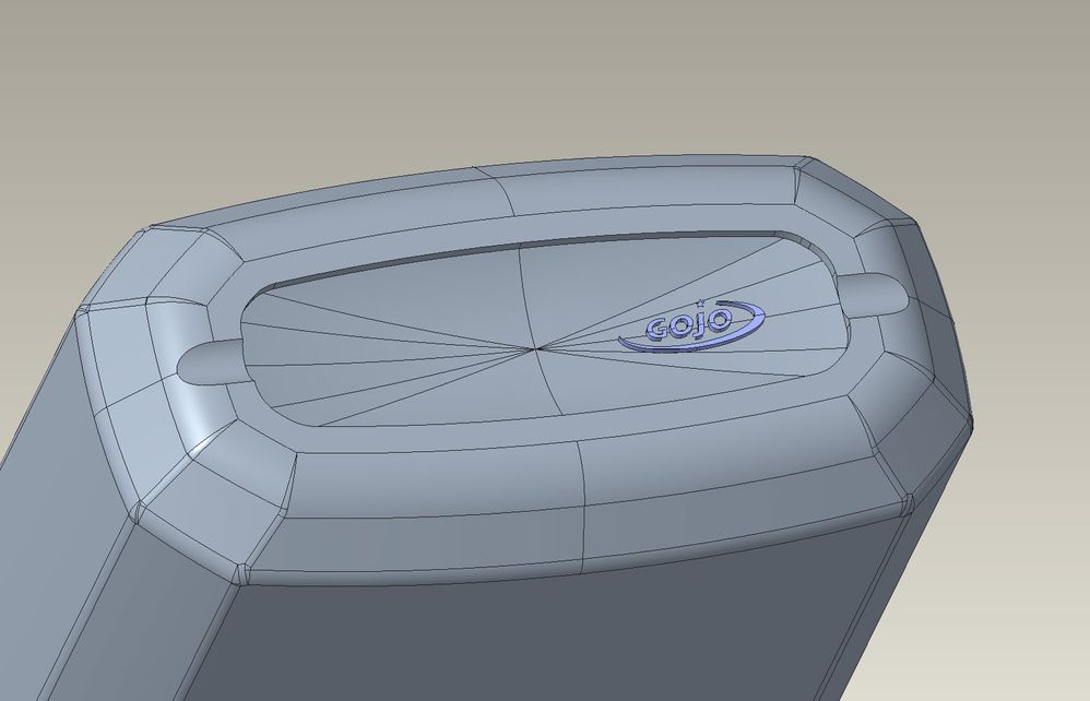 Bottom surface minus recycle symbol